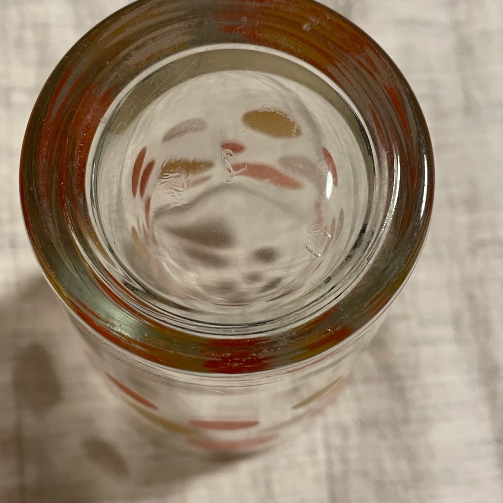 Libbey Polka Dot Glass Tumbler-orange,yellow,white - Picture 5 of 5